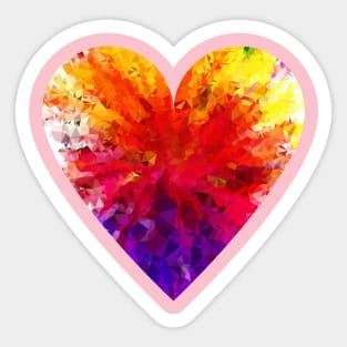 Colorful Prismatic Chromatic Rainbow Gem Ruby Sticker